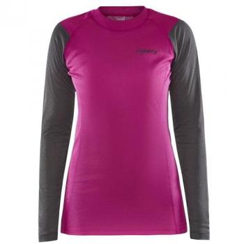 Craft Core Warm Baselayer Long Sleeve Women - Berry - Size: Large