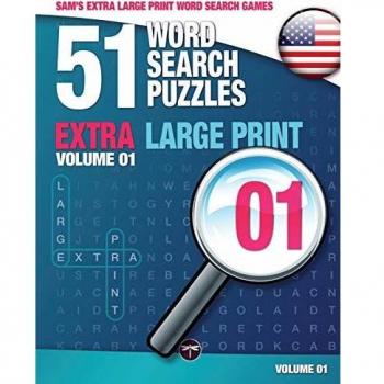 Sam's Extra Large Print Word Search Puzzle Book: 51 Engaging Brain-Boosting Puzzles for Hours of Fun