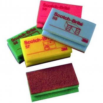 Esponjas de limpieza Scotch-Brite 55 para superficies delicadas, color azul, paquete de 10 unidades