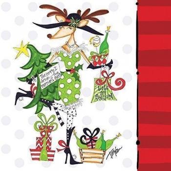 Prancing Vixen Reindeer Paper Cocktail Napkins by Gifted Living