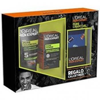 L'Oréal Men Expert - Pack con Crema hidratante Pure Power 50 ml y Limpiador Pure Charcoal 100 ml