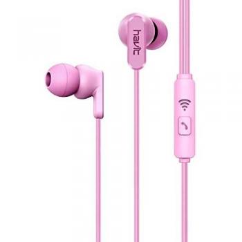 Auricular Metalizado con Cable y Microfono E73P Rosa