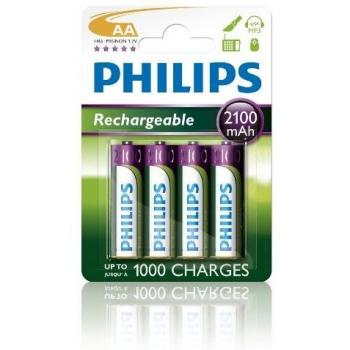 Philips R6B4A210/10 - Pack de 4 Pilas recargables