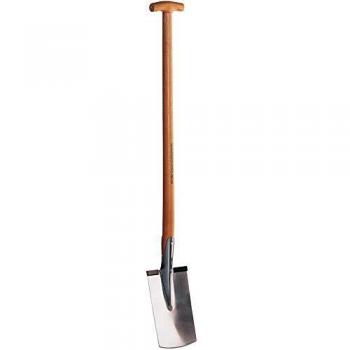 Pala de Acero Inoxidable Rex con Tritt y Mango en T de Fresno 250 x 165 mm
