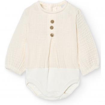 Pack de 2 bodys de bebé Babidú con tapeta y botones, manga larga