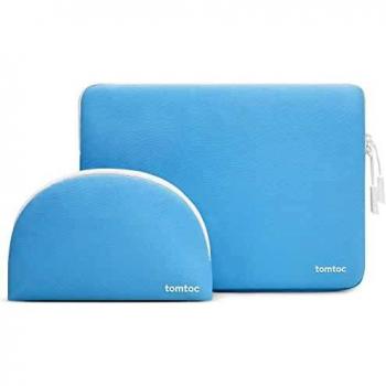 tomtoc Funda Set de Mujer para 13 MacBook Air M1/ A2337 A2179 2021-2018, MacBook Pro M1/ A2338 A2251 2021-2016, iPad Pro 12,9 3.ª/ 4.ª/ 5.ª Generación, Bolso Portátil con Bolsita de Accesorios