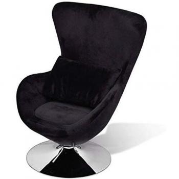 Egg Shaped Black Armchair