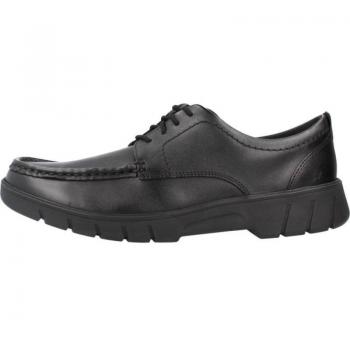 Bluchers Mujer Clarks Branch Lace, color negro, diseño clásico, cierre de cordones, suela de goma antideslizante, plantilla acolchada para mayor comodidad