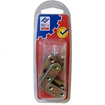 PROFER TOP - Escuadra Plana Bicrom Bl 8 Pzs Profer Top 40X40 Mm