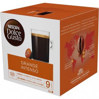 NESCAFE DOLCE GUSTO Grande Intenso Coffee Pods - 16 Capsules Pack, Arabica Blend from Ethiopia, Kenya and Colombia, Intensity 9