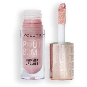 Pout Bomb Shimmer Lip Gloss - High-Shine Hydrating Gloss with Hyaluronic Acid in Shine Pink, 4.5ml