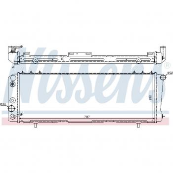 Radiador NISSENS 60986 para refrigeración del motor, compatible con diversos modelos de vehículos, fabricado con materiales de alta calidad para una óptima transferencia de calor y durabilidad, incluye conexiones precisas y diseño que facilita la inst