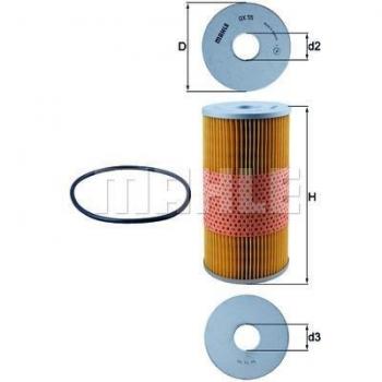 Filtro de aceite KNECHT MAHLE ORIGINAL OX 55D