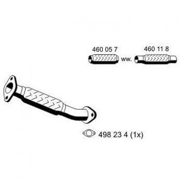 Tubo de escape ERNST 341516 para Ford Focus Mk1 (Break, 3/5 puertas, Berline)