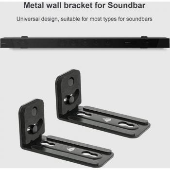 Soporte de Pared Universal para Barra de Sonido, Estante Metálico Resistente y Antideslizante