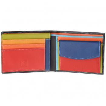 Cartera mediana de hombre Dudu de piel con monedero y solapa interior, características: cuero clásico multicolor, protección RFID
