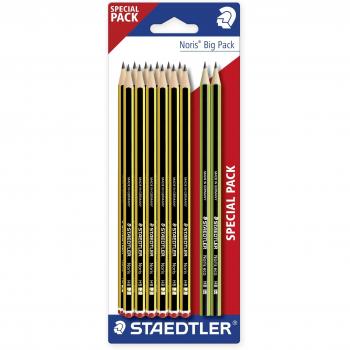 Staedtler Noris 120 BK12P2. Lápices de madera certificada. Blister con 12 lapiceros HB y 2 lápices Noris Eco