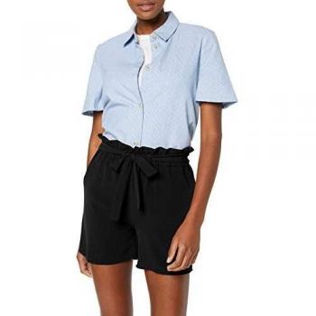 Only Onlturner Paper Bag Shorts Wvn Noos Pantalones Cortos, Negro