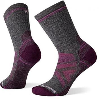 Smartwool Calcetines Performance Hike Full Cushion Crew Gris Rosa Granate Mujer - S