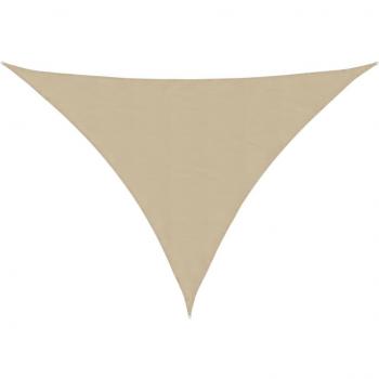 Toldo de vela triangular de tela oxford beige 4,5x4,5x4,5 m