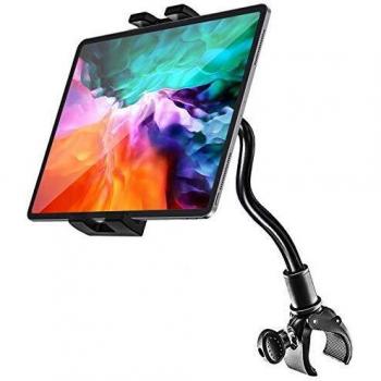 Soporte Tablet Cinta de Correr Bicicleta, woleyi Soporte Tablet Bicicleta Spinning Estática Manillar, Giratorio 360°, para iPad Pro 12.9 11 9.7 Air Mini, iPhone Series de 4 a 13 Tabletas & Teléfono