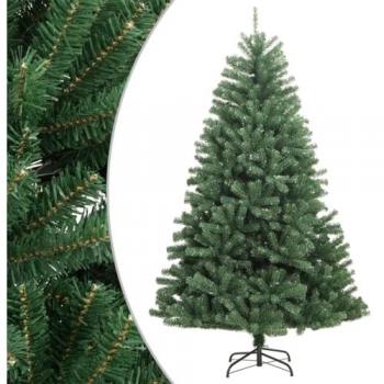 vidaXL Artificial Hinged Christmas Tree with Stand Green 210 cm