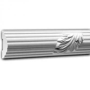 Moldura Decorativa Profhome 151361 - Dado Rail Clásico Blanco 2 m