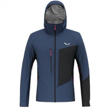Chaqueta Salewa Sella 3L Powertex Hombre Azul Vaquero