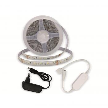 Tira LED OPTONICA RGB+CCT 12W DC12V 3m con Controlador WiFi y Adaptador de Corriente