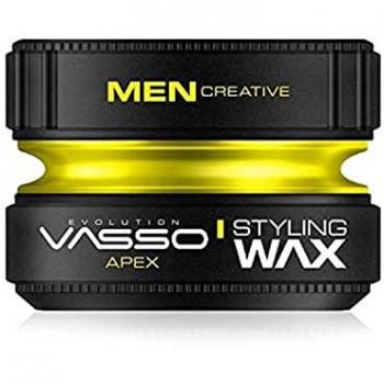 Cera Pasta Apex Vasso - Vasso Styling Wax Pro-Matte Paste, 150ml, pasta de textura mate para peinar el cabello, color amarillo, 1 unidad