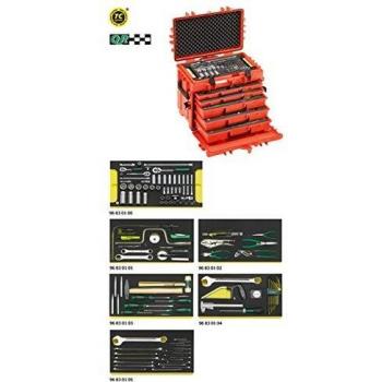 Maletín Stahlwille 98814900 con bandeja TCS y herramienta 13214 WT/LR (rojo)