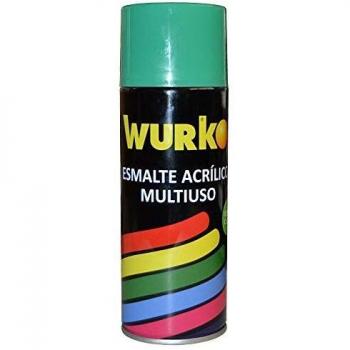Wurko - Spray Pintura Esmalte Acrílica Verde Claro, Bote 400 ml