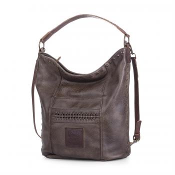 LOIS - Bolso Bandolera Hobo Ajustable con Cremallera, Large, Marrón Oscuro 92870