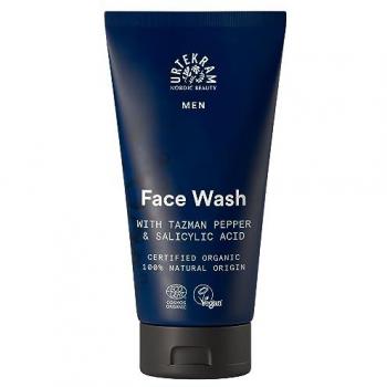 Gel Limpiador Facial Hidratante para Hombres Urtekram, 150 ml - Orgánico y Vegano, con Pimienta Tazman y Ácido Salicílico