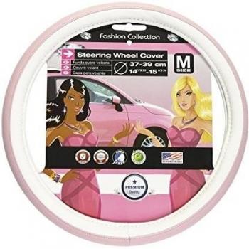 SUMEX 2505080 - Funda Volante Rosa - Blanco, Tamaño M, 38-39 cm