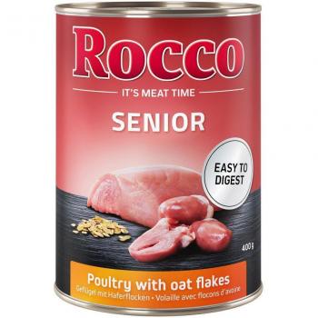Rocco Senior 24 x 400 g - Pollo y copos de avena