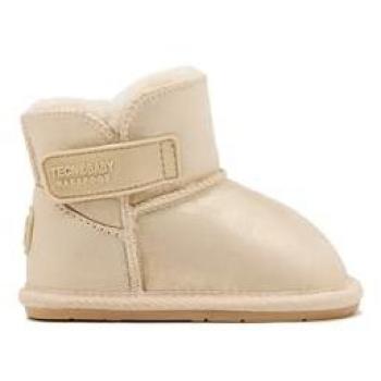 Botas Conguitos australianas barefoot con forro interior de pelo, estilo australiano, metalizadas doradas, para niños, con forro polar, talla 23