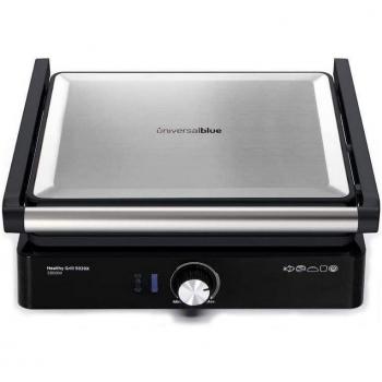 Plancha Grill Eléctrica Universal Blue Healthy 5020X 2000W Acero Inoxidable con Apertura 180º Color Negro