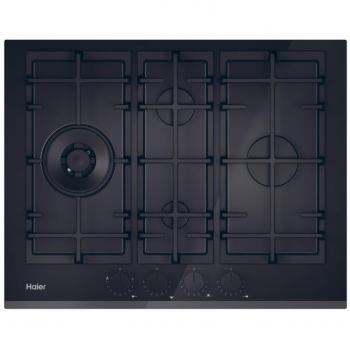 Placa Gas HAIER HAVG5D4TB, 65 cm, 4 zonas, Negro, Gas On Glass Series 6