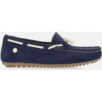 Mocasín Gioseppo Asbury Azul Marino Estilo Náutico de Piel para Niño y Niña