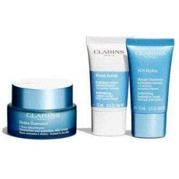 Clarins Hydra-Essential 50ml Moisturizing Gift Set with Face Cream, Exfoliating Cream, and Mask