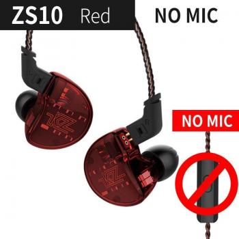 Auriculares KZ ZS10 con tecnología híbrida 4BA + 1DD, internos deportivos, cancelación de ruido y bajos HIFI para juegos