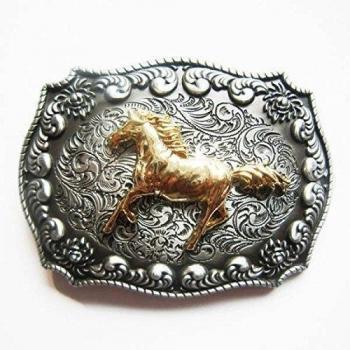 Buckle Caballo, 24 qt. Edición dorada, Película oeste, Hebilla
