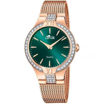 Reloj Lotus Bliss 18896/1 para Mujer con Esfera Verde y Caja de Acero Inoxidable 316L Rosa