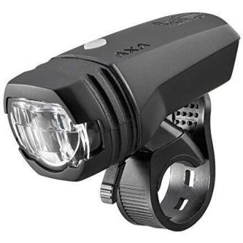 Luz Delantera AXA Greenline 50 Lux - Recargable por USB - Indicador de Batería - Alcance 70 m