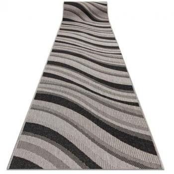 Alfombra de Pasillo SIZAL FLOORLUX Modelo 20353 Plateado/Negro 120x270 cm