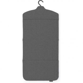 Brabantia Foldable Steam Board Pepper (Black) - Non-Electric, Swivel, Cotton, Vertical Ironing Board (15.7 x 33.5 in) for use with Steamers