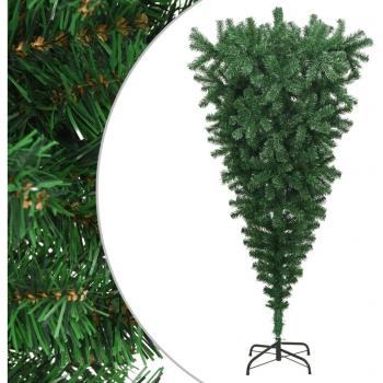 Upside-down Artificial Christmas Tree with Stand Green 240 cm