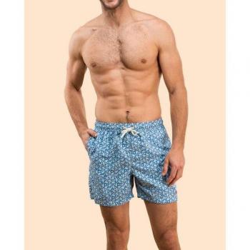 Scotta 1985 - Bañador paisley de hombre color denim