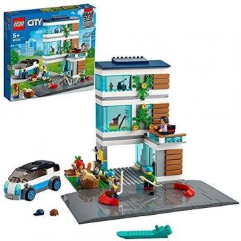 LEGO 60291 City Casa Familiar Casa de Muñecas Moderna con Placas de Carretera, Set de Construcción para Niños y Niñas
